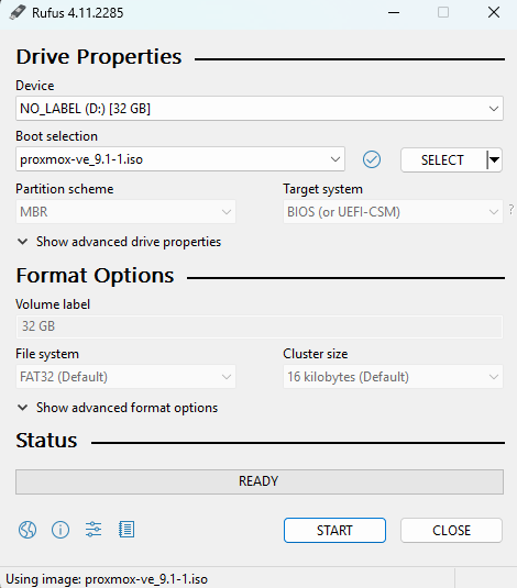 Proxmox download page