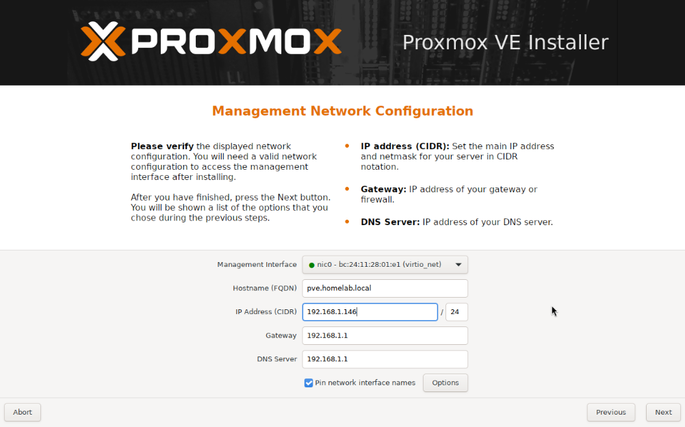 Proxmox download page