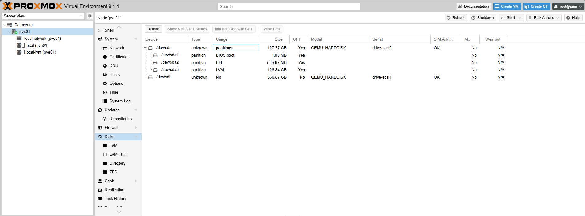 Proxmox download page