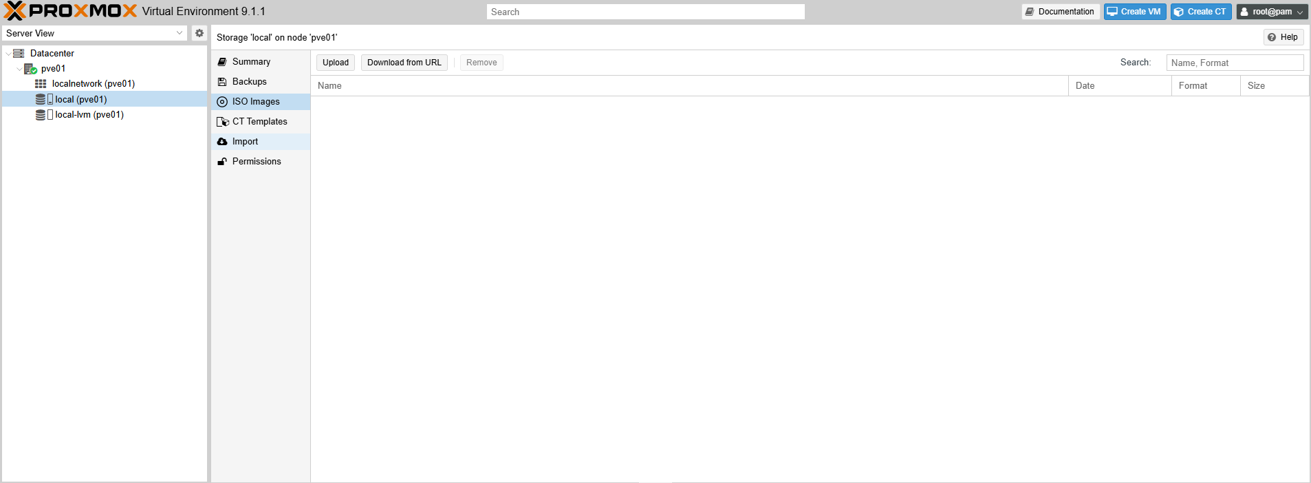 Proxmox download page